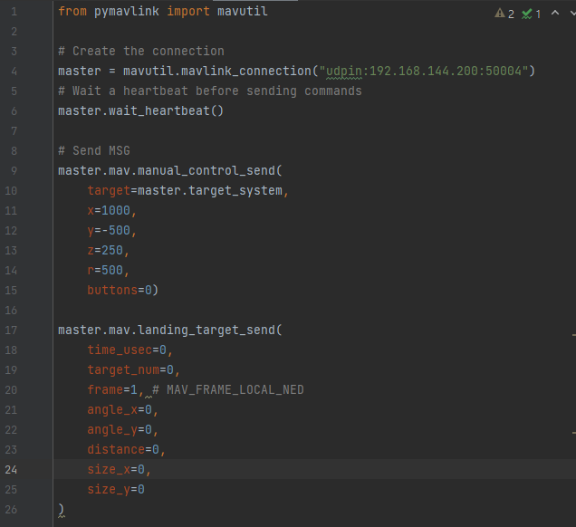 How to check mavlink data sent from computer in QGC? - MAVLink