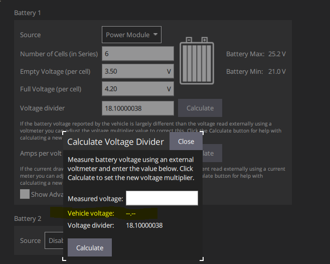Unable to read battery measurements with Holybro PM06 - Pixhawk