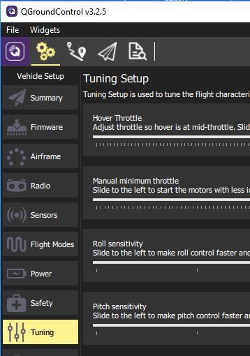 Auto Tune for Pix Racer in QGC 3.2.5 QGroundControl