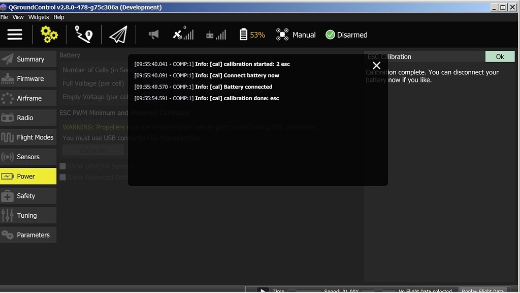 Какой экран отображает qgroundcontrol при успешном подключении QGroundControl : ESC Calibration? - Archived German User Forum - Discussion Foru