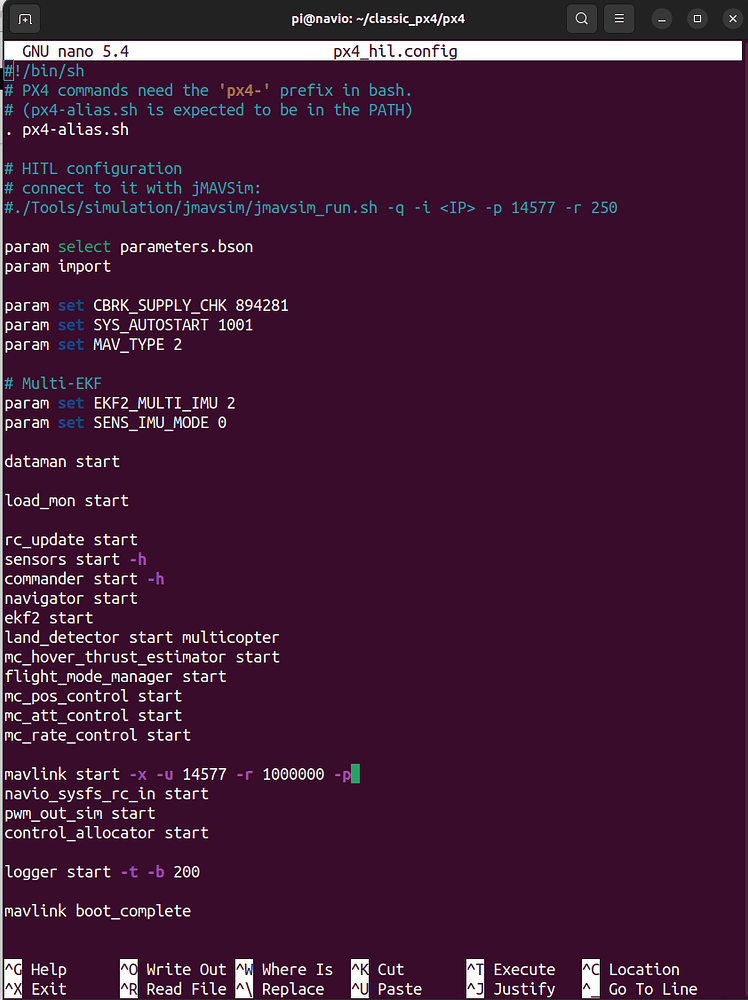 PilotPi: Raspberry Pi HITL does not start ekf2 - Estimation (EKF2) 🎲 ...