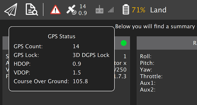 GPS lock for HOLD LOITER Configuration Flight Modes