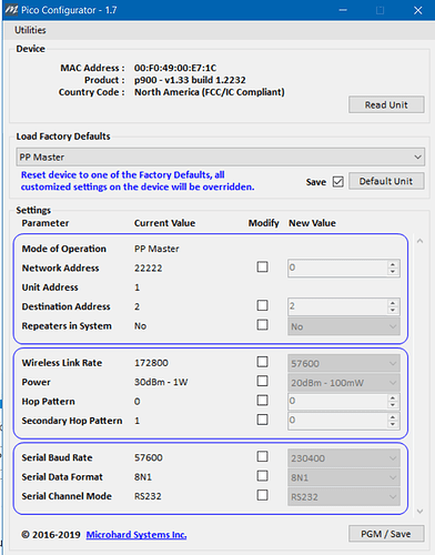 PMASTER CONFIG