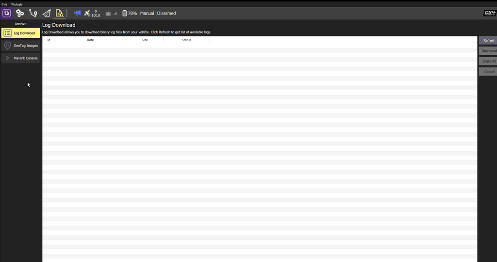 No list of available logs - Using QGroundControl - Dronecode Forum ...
