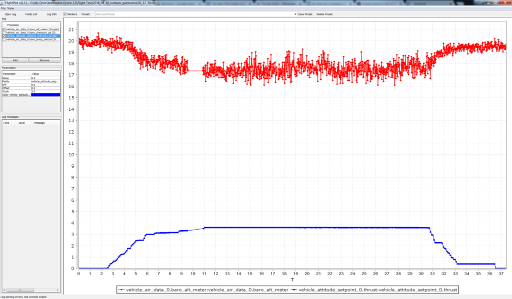 Barometer Issue with Throttle 🧪 Flight Testing & Log Analysis