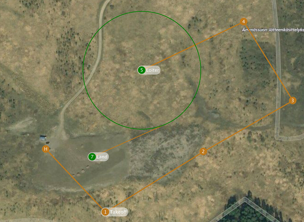 Mission rejected waypoint within landing flare QGroundControl