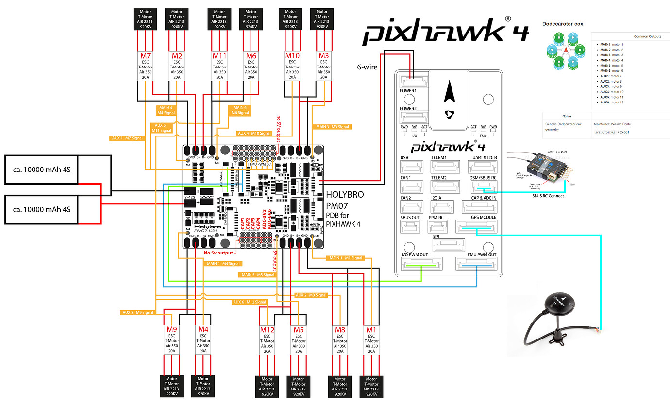 Схема подключения pixhawk 4