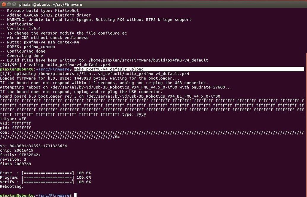 Cannot Upload Firmware to Pixracer? - Dronecode Forum | Open Source ...