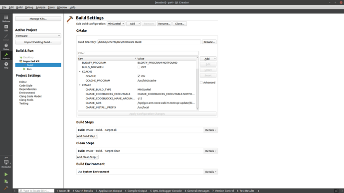 Build Settings in Qt Creator