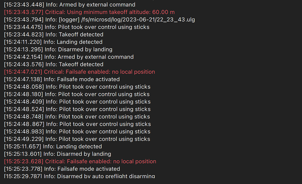 Failsafe enabled no local position - PX4 Autopilot - Dronecode Forum ...