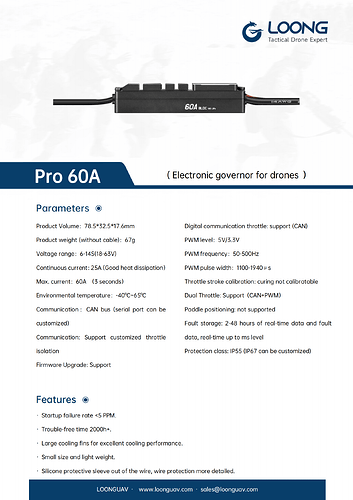 ESC Pro 60A_Product Information_00