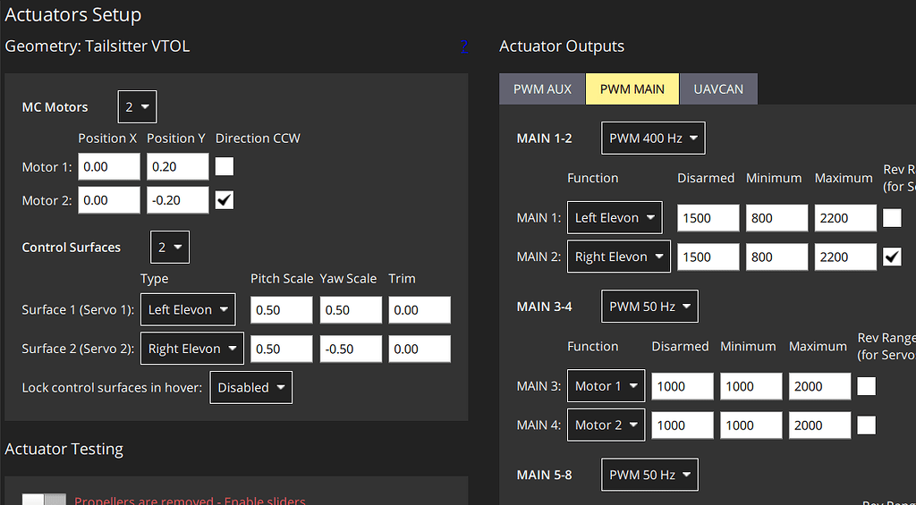 Duo rotor non vectored tailsitter - Dronecode Forum | Open Source Drone ...