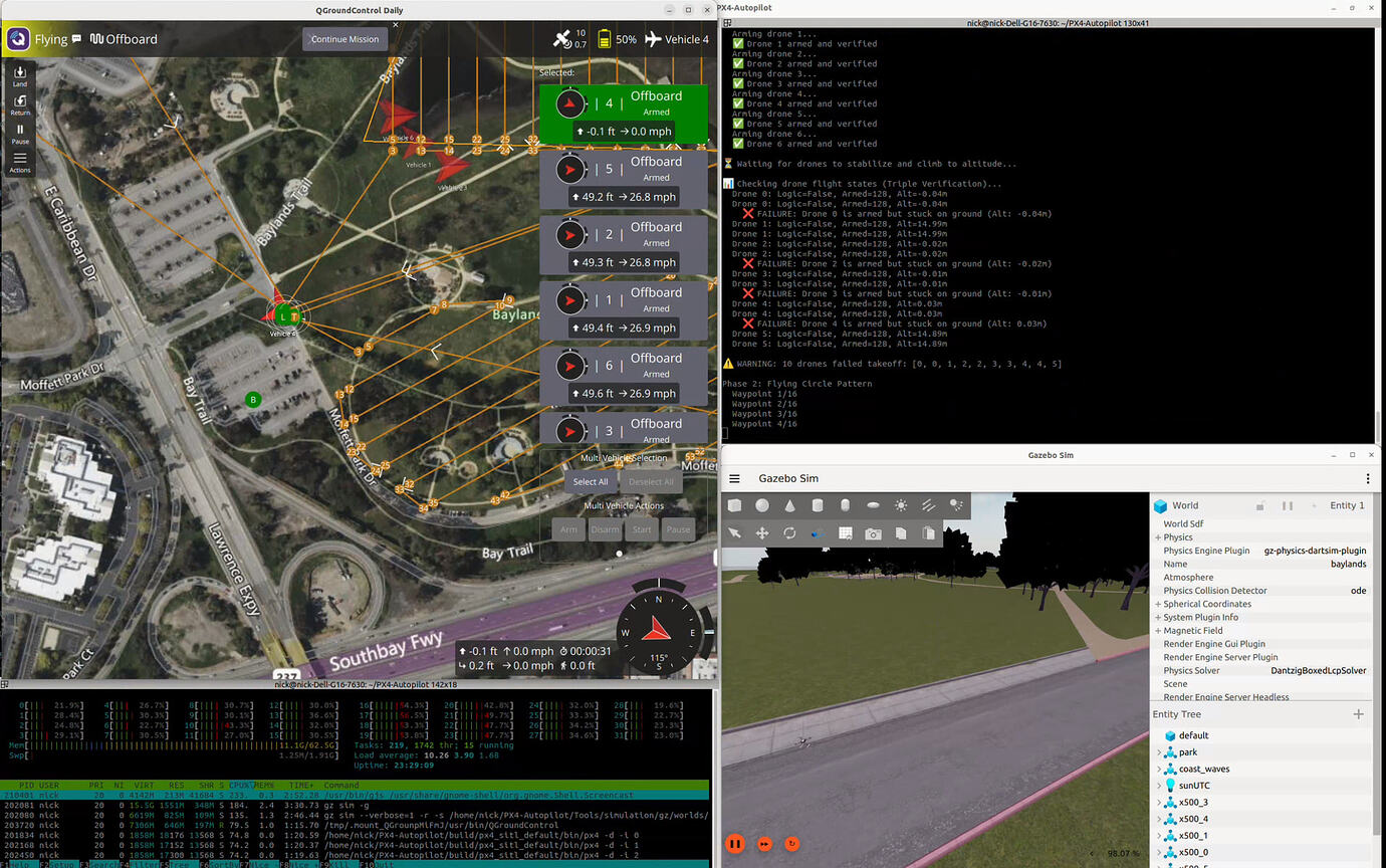 10 Drones in PX4 SITL + Gazebo - PX4 Autopilot - Dronecode Forum | Open ...